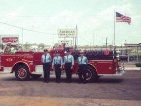 1960s firefighters with fire truck