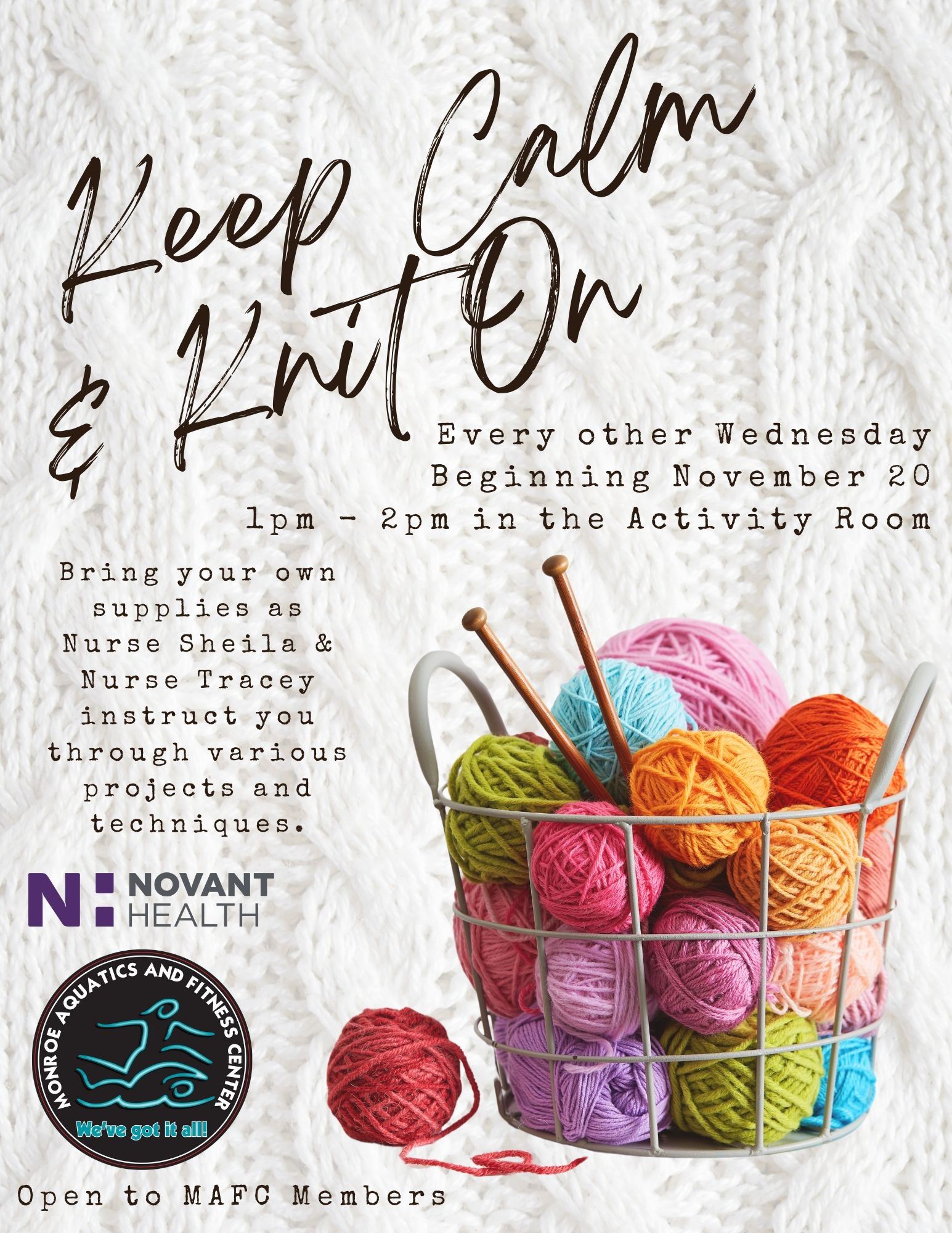 Knitting Class Wednesdays