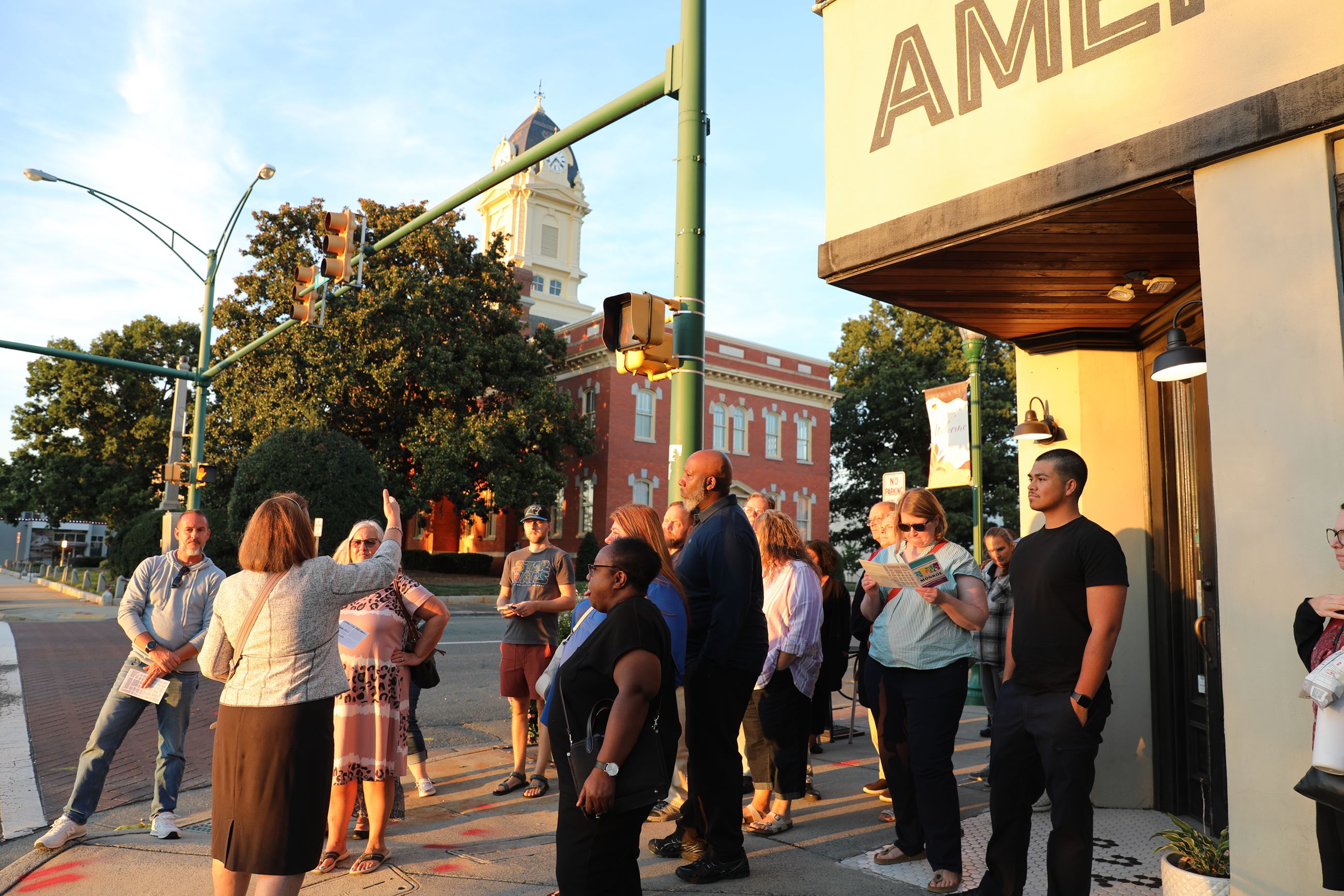 Citizens Academy participants watch a presentation.
