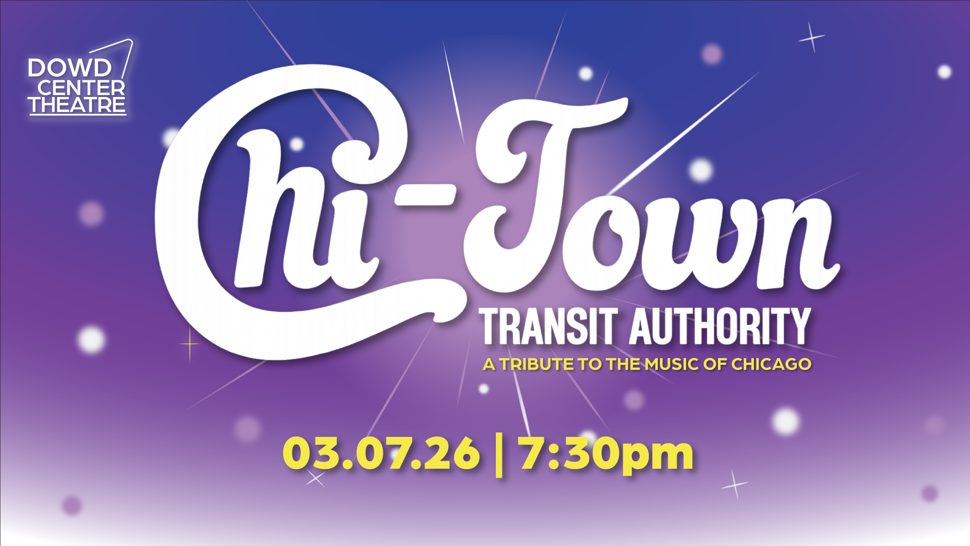 Chi-Town Transit Authority A Tribute to the Music of Chicago is on Saturday, March 7, at 7:30 p.m.
