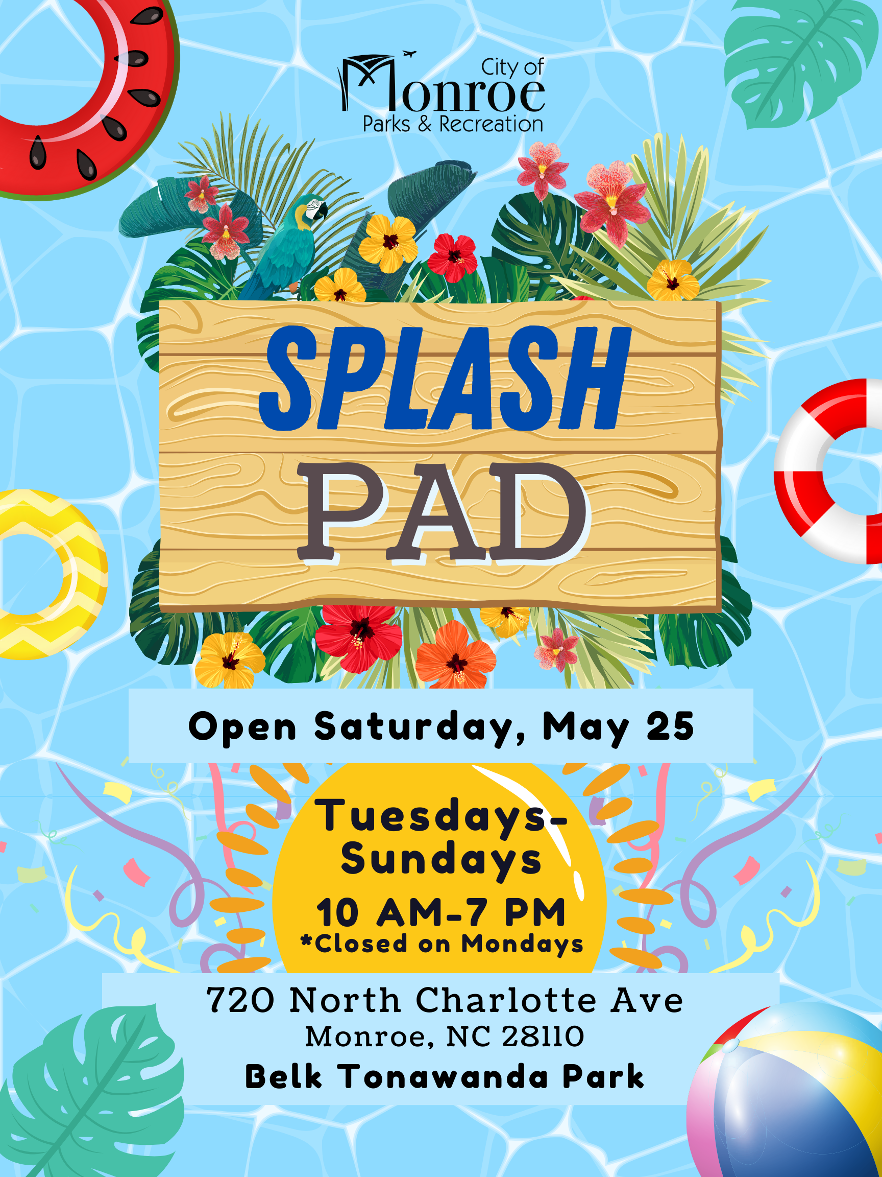 Splash Pad Opening May 25 2024